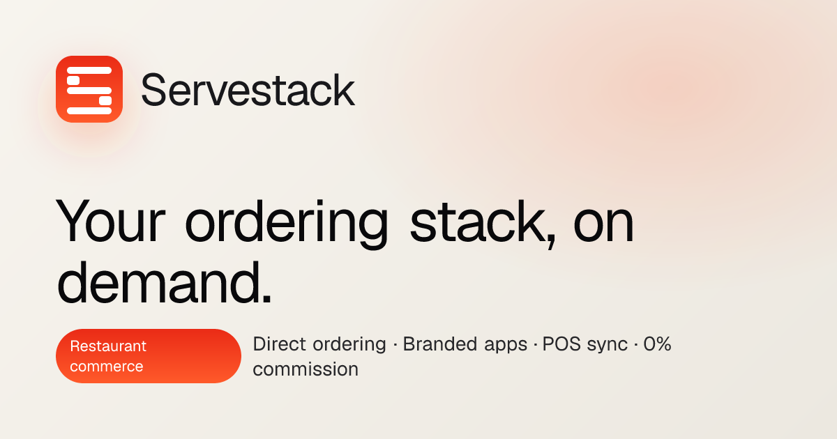 Servestack Studio — your restaurant's AI marketing studio